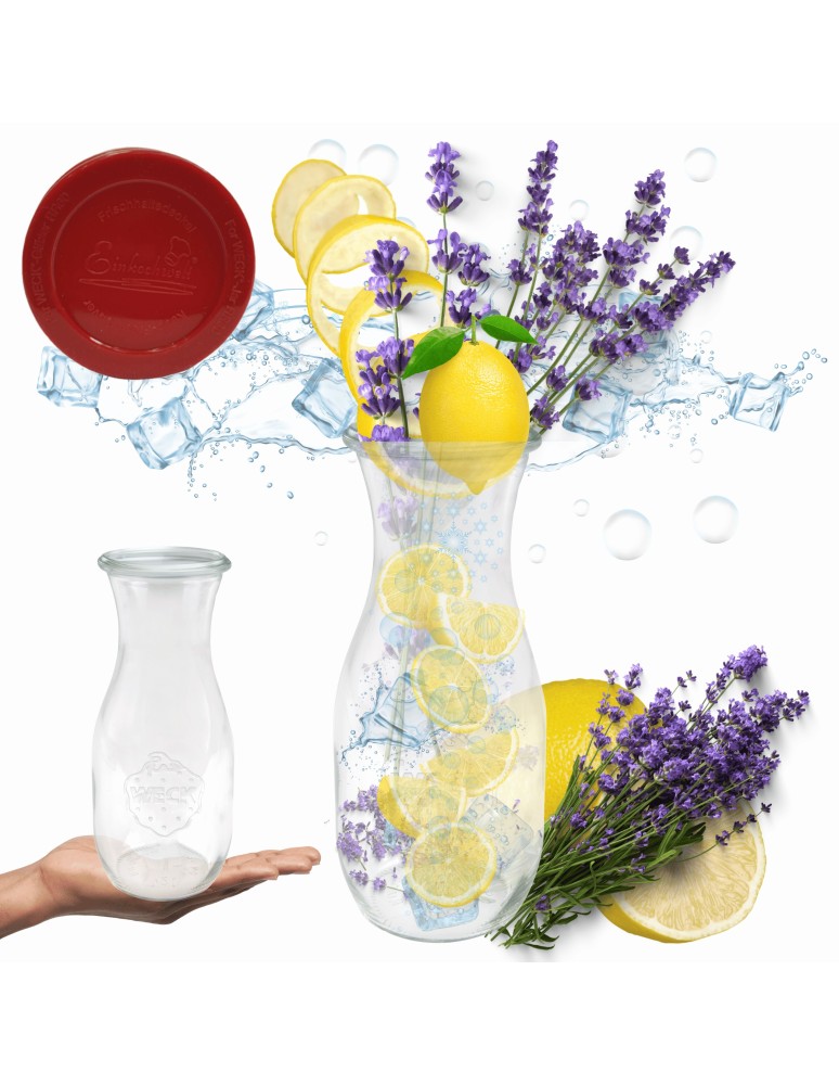 Słoiki i butelki - Słoiki WECK / silikonowe wieko KARAFKA 1l 1062ml BUTELKA - product MODO24.PL 11