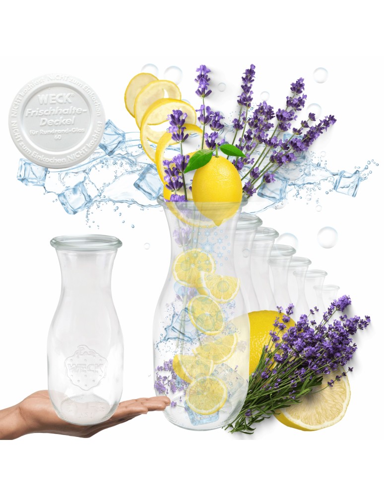 Słoiki i butelki - Słoiki WECK 6szt/ plastikowe wieko KARAFKA 1l 1062ml BUTELKA - product MODO24.PL 11