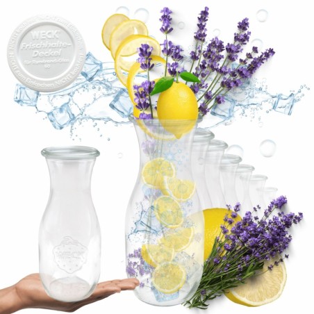 Słoiki WECK 6szt/ plastikowe wieko KARAFKA 1l 1062ml BUTELKA