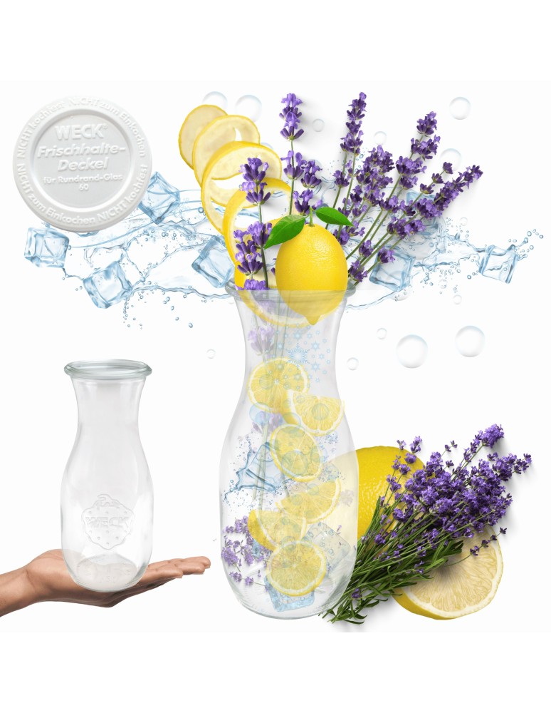 Słoiki i butelki - Słoiki WECK / plastikowe wieko KARAFKA 1l 1062ml BUTELKA - product MODO24.PL 11