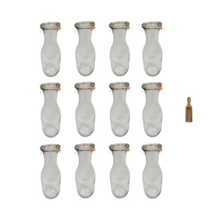 Słoiki WECK 12szt/ szklane wieko, miarka KARAFKA 1l 1062ml BUTELKA