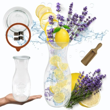 Słoiki WECK / szklane wieko, miarka KARAFKA 1l 1062ml BUTELKA