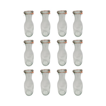 Słoiki WECK 12szt/ szkl. wieko,gumka, bl KARAFKA 1l 1062ml BUTELKA