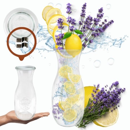 Słoiki WECK / szkl. wieko,gumka, bl KARAFKA 1l 1062ml BUTELKA