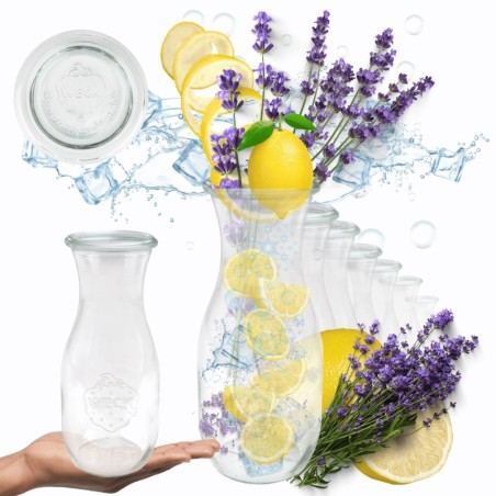 Słoiki WECK 6szt/ szklane wieko KARAFKA 1l 1062ml BUTELKA