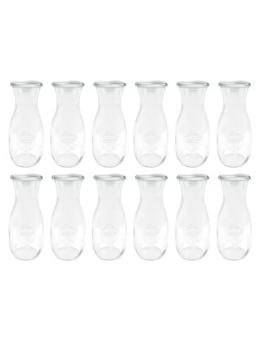 Słoiki i butelki - Słoiki WECK 12szt/ żaroodporna KARAFKA 1l 1062ml BUTELKA - product 12