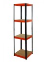 Regał metalowy Helios Color 180x40x40_4 - 175kg / na półkę, kolor: niebiesko-biały