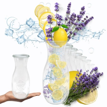 Słoiki WECK 6szt/ żaroodporna KARAFKA 1l 1062ml BUTELKA