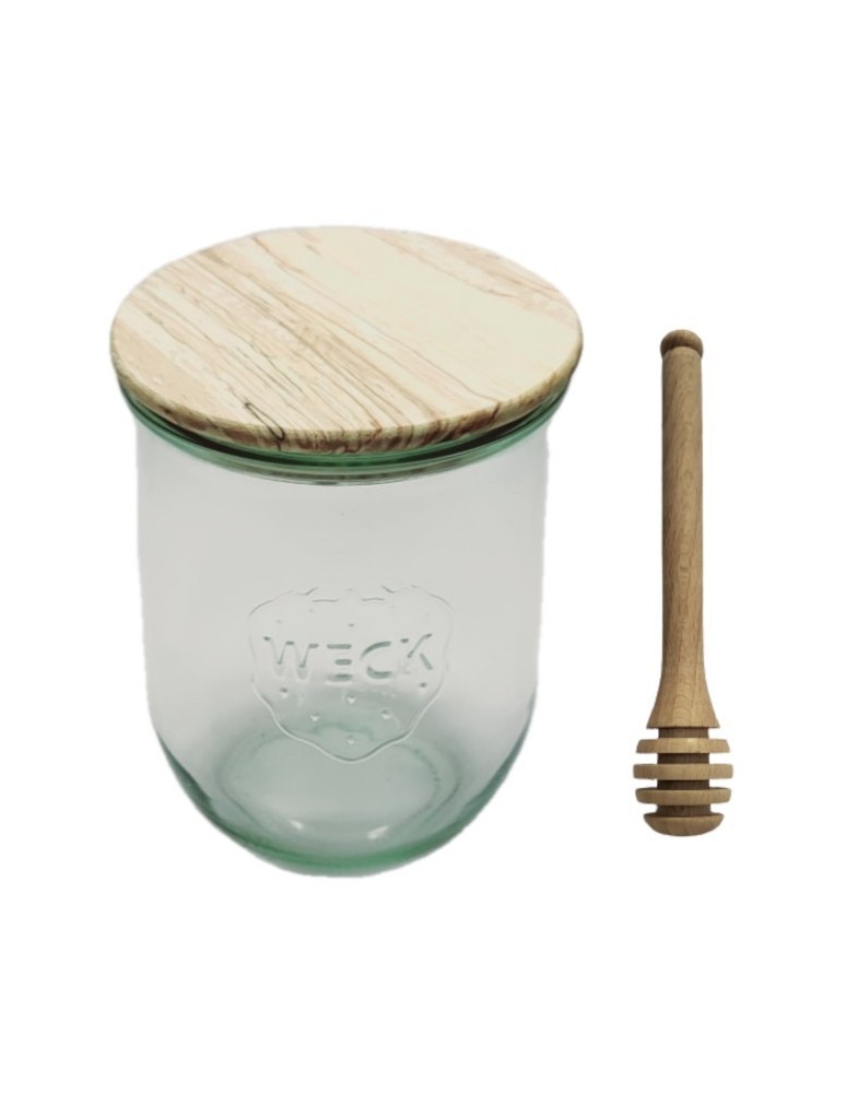 Słoiki i butelki - Słoiki WECK / drewniane wieko, nabierak słoik 1l 1062ml TULIP - product MODO24.PL 2
