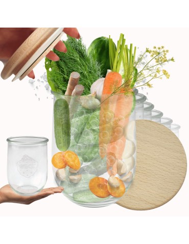 Słoiki WECK 12szt/ drewniane wieko słoik 1l 1062ml TULIP