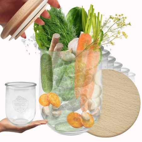 Słoiki WECK 12szt/ drewniane wieko słoik 1l 1062ml TULIP