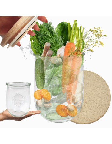 Słoiki WECK / drewniane wieko słoik 1l 1062ml TULIP