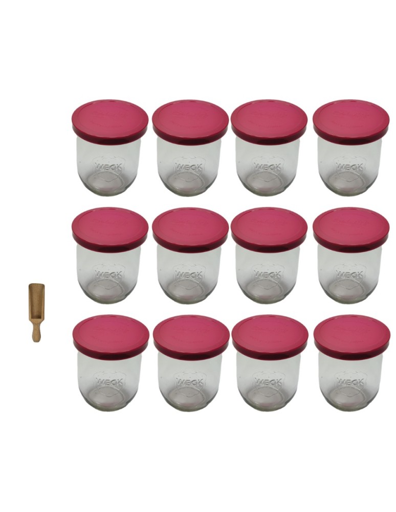 Słoiki i butelki - Słoiki WECK 12szt/ silikonowe wieko, miarka słoik 1l 1062ml TULIP - product MODO24.PL 2