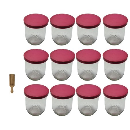 Słoiki WECK 12szt/ silikonowe wieko, miarka słoik 1l 1062ml TULIP