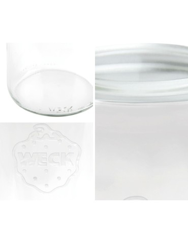 Słoiki i butelki - Słoiki WECK 12szt/ silikonowe wieko, miarka słoik 1l 1062ml TULIP - product 3