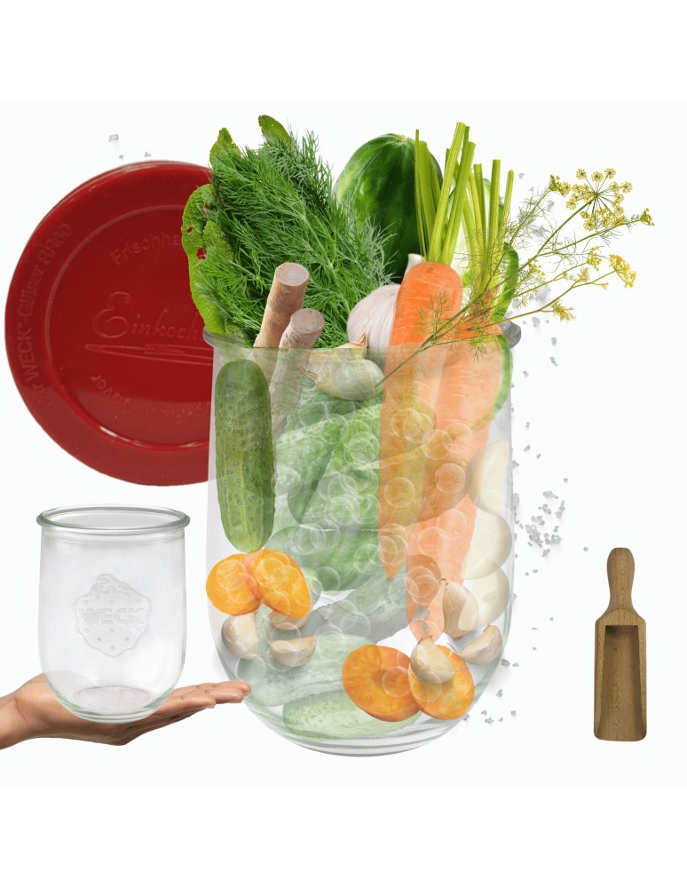 Słoiki i butelki - Słoiki WECK / silikonowe wieko, miarka słoik 1l 1062ml TULIP - product MODO24.PL 11