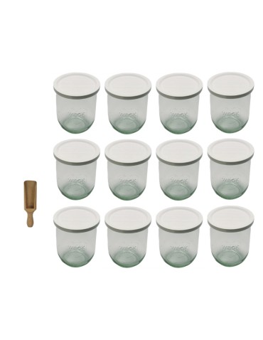 Słoiki WECK 12szt/ plastikowe wieko, miarka słoik 1l 1062ml TULIP - produkt 2