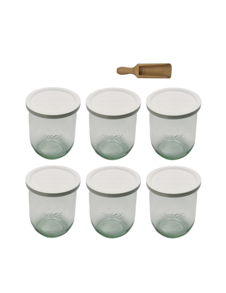 Słoiki i butelki - Słoiki WECK 6szt/ plastikowe wieko, miarka słoik 1l 1062ml TULIP - product MODO24.PL 2