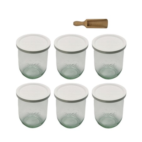 Słoiki WECK 6szt/ plastikowe wieko, miarka słoik 1l 1062ml TULIP