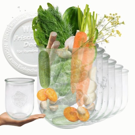 Słoiki WECK 6szt/ plastikowe wieko słoik 1l 1062ml TULIP