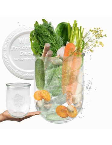 Słoiki i butelki - Słoiki WECK / plastikowe wieko słoik 1l 1062ml TULIP - product 11