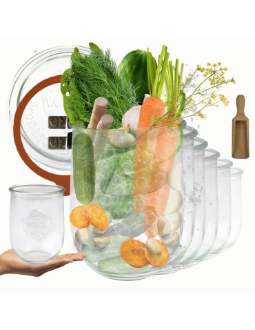 Słoiki WECK 12szt/ szklane wieko, miarka słoik 1l 1062ml TULIP