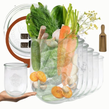 Słoiki WECK 12szt/ szklane wieko, miarka słoik 1l 1062ml TULIP