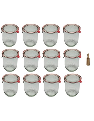 Słoiki WECK 12szt/ szklane wieko, miarka słoik 1l 1062ml TULIP - produkt 2