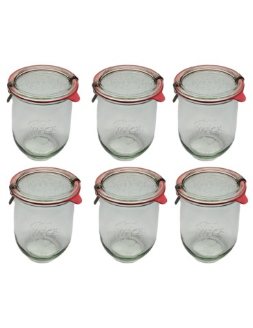 Słoiki i butelki - Słoiki WECK 6szt/ szkl. wieko,gumka, bl słoik 1l 1062ml TULIP - produkt 22