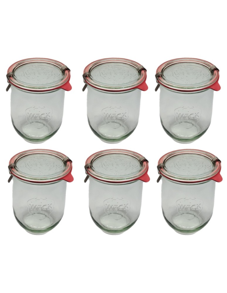 Słoiki i butelki - Słoiki WECK 6szt/ szkl. wieko,gumka, bl słoik 1l 1062ml TULIP - produkt MODO24.PL 22
