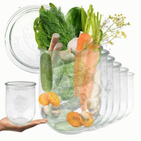 Słoiki WECK 6szt/ szklane wieko słoik 1l 1062ml TULIP