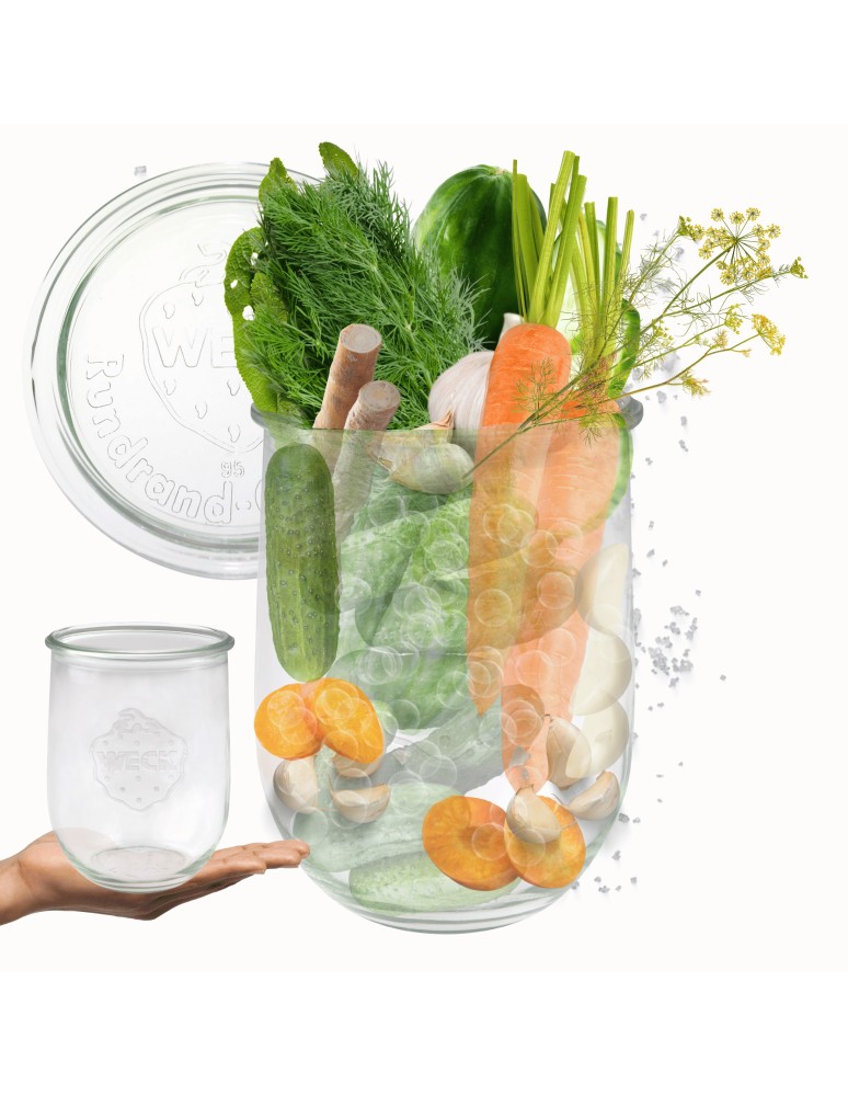 Słoiki i butelki - Słoiki WECK / szklane wieko słoik 1l 1062ml TULIP - produkt MODO24.PL 21