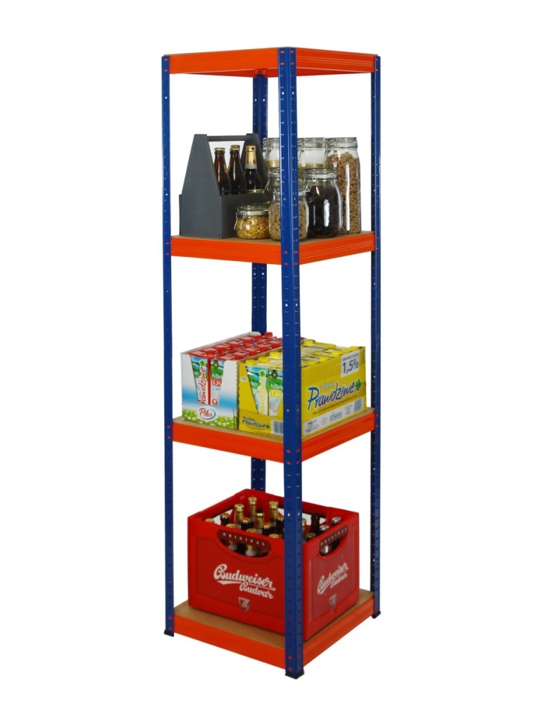 Helios Color Kwadrat - Regał metalowy Helios Color 180x40x40_4 - 175kg / na półkę, kolor: niebiesko-biały - product MODO24.PL 4