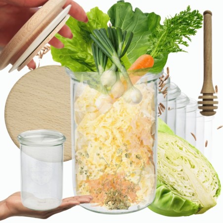 Słoiki WECK 12szt/ drewniane wieko, nabierak słoik 1050ml 1l MOLD