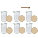 Słoiki WECK 6szt/ drewniane wieko, nabierak słoik 1050ml 1l MOLD