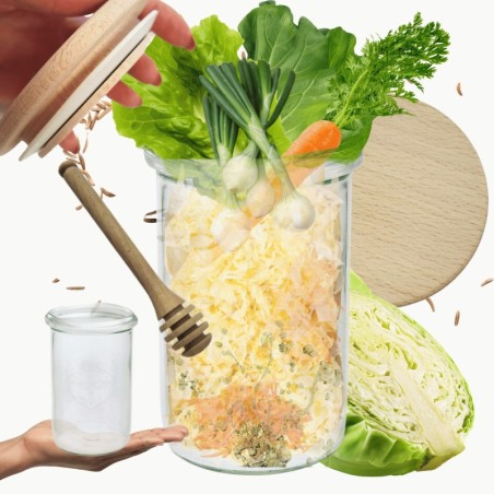 Słoiki WECK / drewniane wieko, nabierak słoik 1050ml 1l MOLD