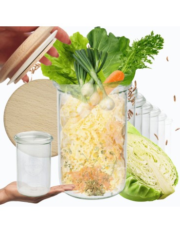 Słoiki WECK 12szt/ drewniane wieko słoik 1050ml 1l MOLD