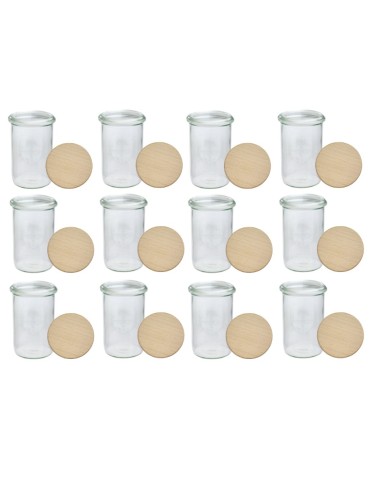 Słoiki WECK 12szt/ drewniane wieko słoik 1050ml 1l MOLD - produkt 2