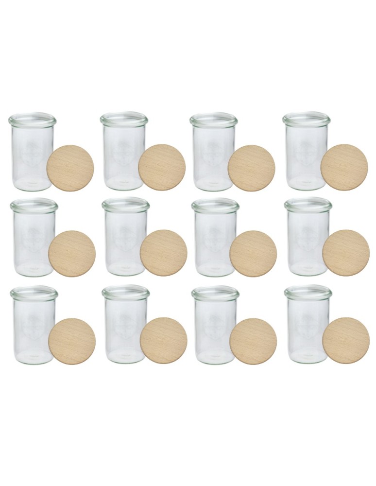 Słoiki i butelki - Słoiki WECK 12szt/ drewniane wieko słoik 1050ml 1l MOLD - product MODO24.PL 2