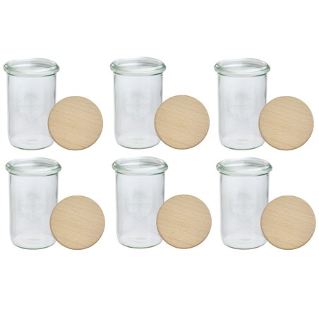 Słoiki WECK 6szt/ drewniane wieko słoik 1050ml 1l MOLD