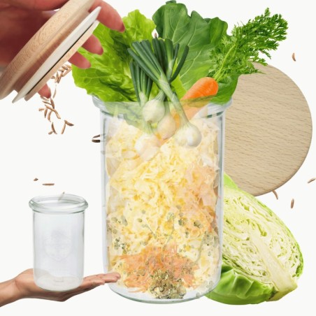 Słoiki WECK / drewniane wieko słoik 1050ml 1l MOLD