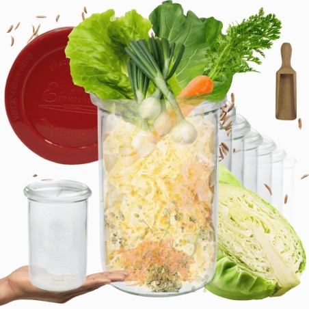 Słoiki WECK 12szt/ silikonowe wieko, miarka słoik 1050ml 1l MOLD