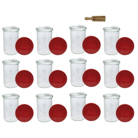 Słoiki WECK 12szt/ silikonowe wieko, miarka słoik 1050ml 1l MOLD