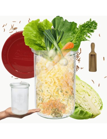 Słoiki i butelki - Słoiki WECK / silikonowe wieko, miarka słoik 1050ml 1l MOLD - product 11