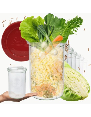 Słoiki i butelki - Słoiki WECK 6szt/ silikonowe wieko słoik 1050ml 1l MOLD - product 11