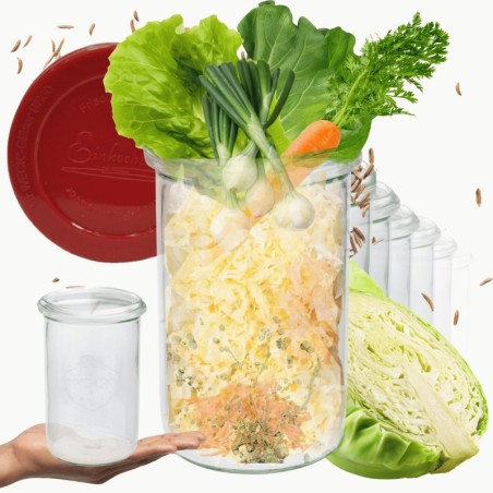 Słoiki WECK 6szt/ silikonowe wieko słoik 1050ml 1l MOLD