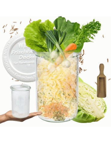 Słoiki i butelki - Słoiki WECK / plastikowe wieko, miarka słoik 1050ml 1l MOLD - product 11