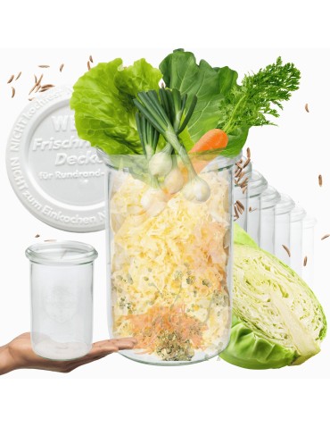 Słoiki i butelki - Słoiki WECK 12szt/ plastikowe wieko słoik 1050ml 1l MOLD - product 11