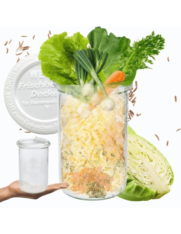 Słoiki i butelki - Słoiki WECK / plastikowe wieko słoik 1050ml 1l MOLD - product 11