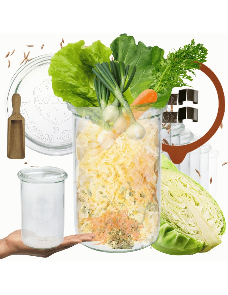 Słoiki i butelki - Słoiki WECK 6szt/ szklane wieko, miarka słoik 1050ml 1l MOLD - product MODO24.PL 11